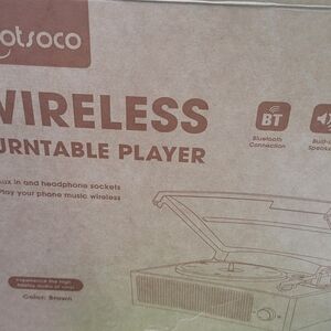 Wireless Turntable Player - Brown